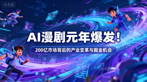 AI漫剧市场大爆发 上市公司争相掘金 - 漫剧网